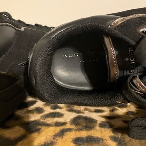 Kurt Geiger Men's Black and Silver Sneakers